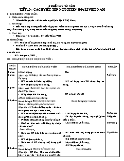 Giáo án Luyện từ và câu 4 - Tuần 7 - Tiết 13 + 14