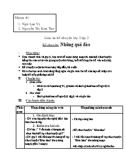 Giáo án môn Kể chuyện lớp 2 - Những quả đào