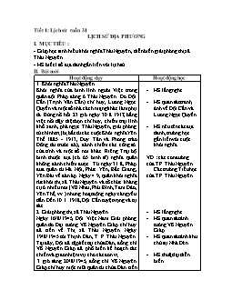 Giáo án môn Lịch sử địa phương