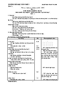 Giáo án môn Thể dục lớp 2 - Trường tiểu học Trần Thới 1