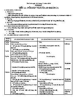 Giáo án Tập đọc 4 - Tuần 6 - Tiết 11 + 12