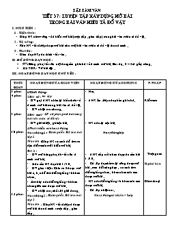 Giáo án Tập làm văn 4 - Tuần 19 - Tiết 37 + 38