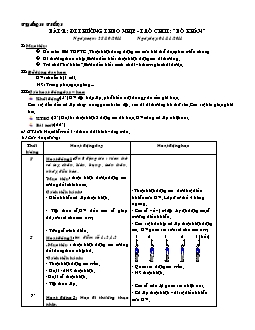 Giáo án Thể dục 2 - Tuần 11 đến 18