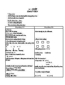 Giáo án Toán 3: Tìm số chia