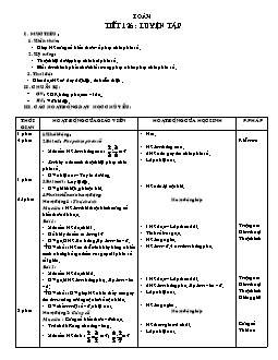 Giáo án Toán 4 tuần 26