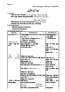 Giáo án Tổng hợp các môn học khối lớp 1 - Tuần 19