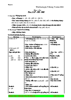 Giáo án Tổng hợp các môn học khối lớp 1 - Tuần 6