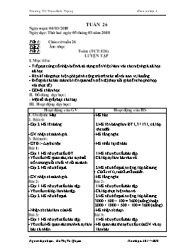 Giáo án Tổng hợp các môn lớp 3 - Tuần 26 - Trường TH Trần Bình Trọng