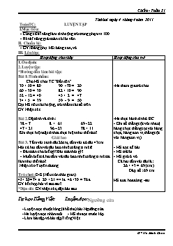 Giáo án tổng hợp lớp 1 - Trường TH Phạm Hồng Thái - Tuần 31