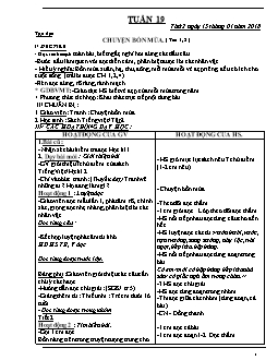 Giáo án tổng hợp Lớp 2 Tuần 19