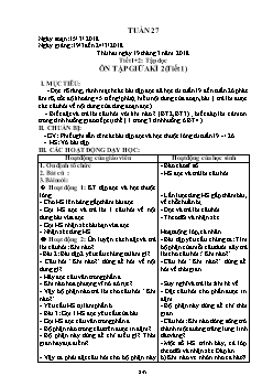 Giáo án tổng hợp Lớp 2 Tuần 27