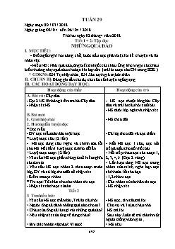 Giáo án tổng hợp Lớp 2 Tuần 29