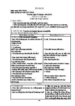 Giáo án tổng hợp Lớp 2 Tuần 32