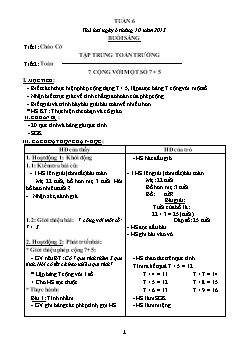 Giáo án tổng hợp lớp 2 - Tuần 6