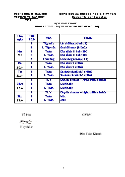 Giáo án tổng hợp lớp 2 - Tuần học 29