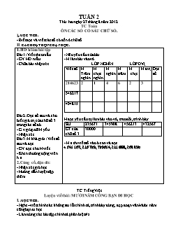 Giáo án Tổng hợp môn lớp 4 - Tuần 2