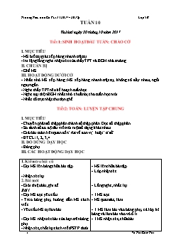 Giáo án Tổng hợp môn lớp 5, kì I - Tuần 10