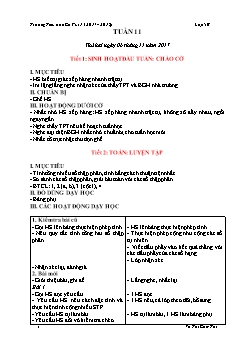 Giáo án Tổng hợp môn lớp 5, kì I - Tuần 11