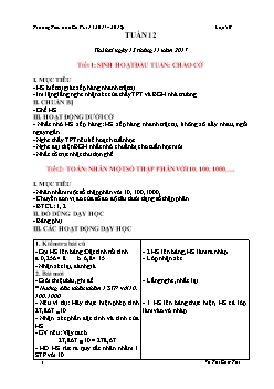 Giáo án Tổng hợp môn lớp 5, kì I - Tuần 12