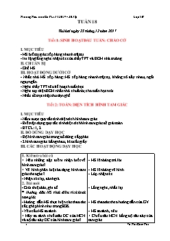 Giáo án Tổng hợp môn lớp 5, kì I - Tuần 18