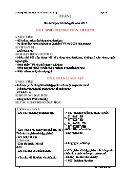 Giáo án Tổng hợp môn lớp 5, kì I - Tuần 2