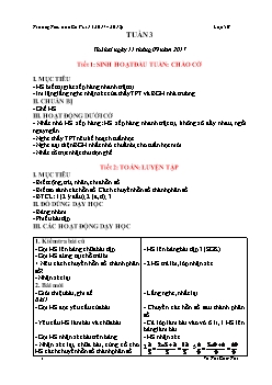 Giáo án Tổng hợp môn lớp 5, kì I - Tuần 3