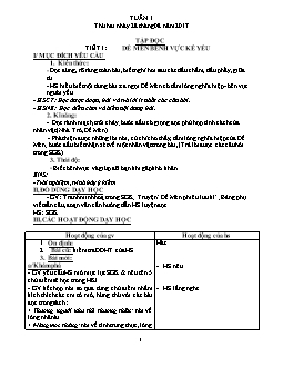 Giáo án Tuần 1 Lớp Bốn