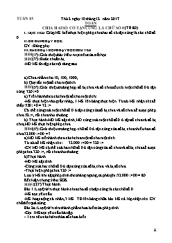 Giáo án Tuần 15 Khối 4