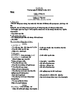 Giáo án Tuần 16 - Lớp II