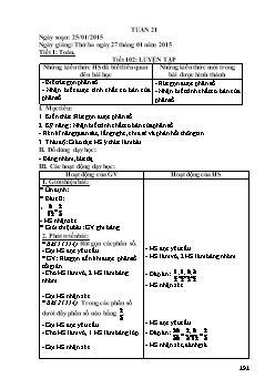 Giáo án Tuần 21 Khối lớp 4