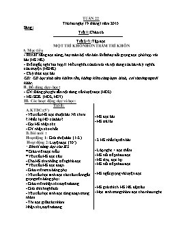 Giáo án Tuần 22 - Lớp II