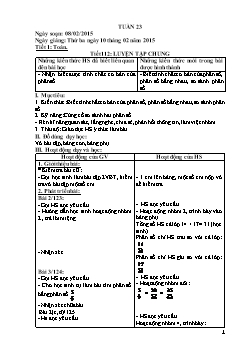 Giáo án Tuần 23 Khối lớp 4