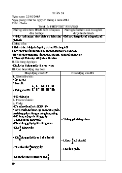 Giáo án Tuần 24 Khối lớp 4