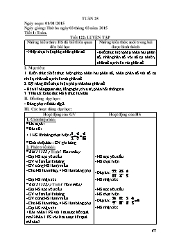 Giáo án Tuần 25 Khối lớp 4