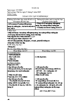 Giáo án Tuần 34 Khối lớp 4