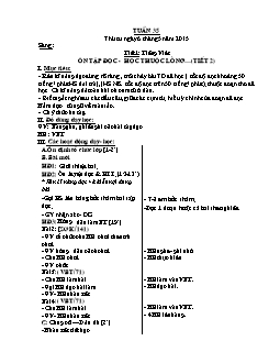 Giáo án Tuần 35 - Lớp II