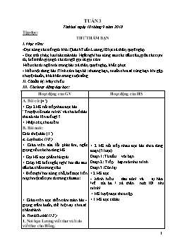 Giáo án Tuần thứ 3 Lớp 4