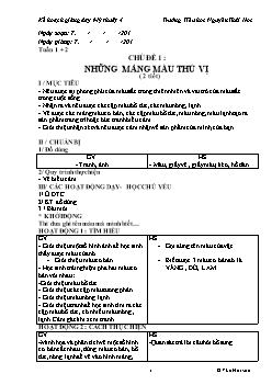 Kế hoạch giảng dạy Mỹ thuật 4 - Lê Hải vân - Trường Tiểu học Nguyễn Thái Học