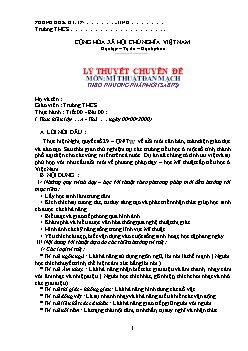 Lý thuyết Chuyên đề môn: Mĩ thuật đan mạch