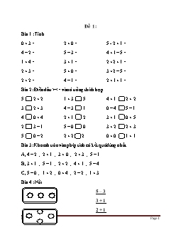 Tổng hợp đề Toán 1