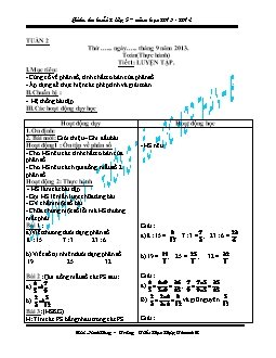 Giáo án buổi 2 lớp 5 – Năm học 2013 - 2014