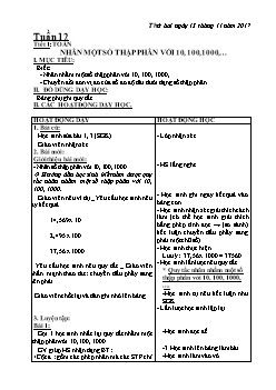 Giáo án các môn khối 5 - Trường TH Dang Kang I - Tuần 12