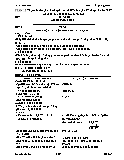 Giáo án các môn khối 5 - Tuần học 12 năm 2017