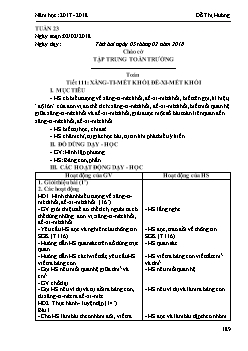 Giáo án các môn khối 5 - Tuần học 23 - Năm học: 2017 - 2018