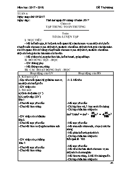 Giáo án các môn khối 5 - Tuần học 6 - Năm học: 2017 – 2018