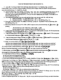 Bài tập Nguyên tử khổi trung bình - Đồng vị