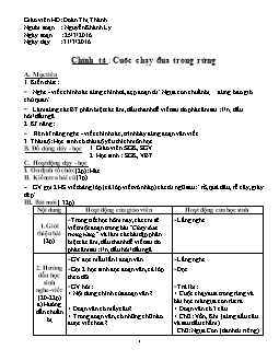 Giáo án Chính tả 3: Cuộc chạy đua trong rừng