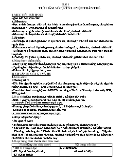 Giáo án Giáo dục công dân 6 - Bài 1 đến 8