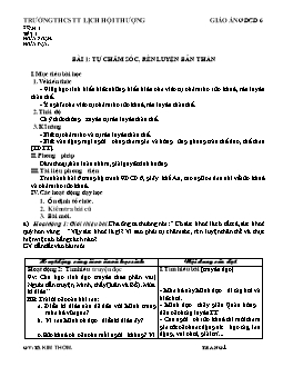 Giáo án Giáo dục công dân 6 cả năm - Trường THCS TT Lịch Hội Thượng