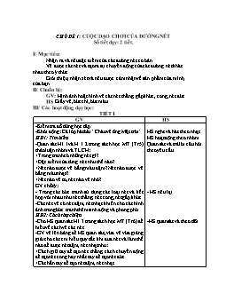 Giáo án lớp 1 - Chủ dề 1: Cuộc dạo chơi của đường nét